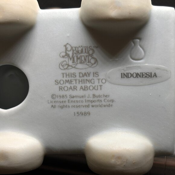 Vintage Precious Moments Birthday Train Series Lion Age 5 with Original Box - Picture 7 of 7